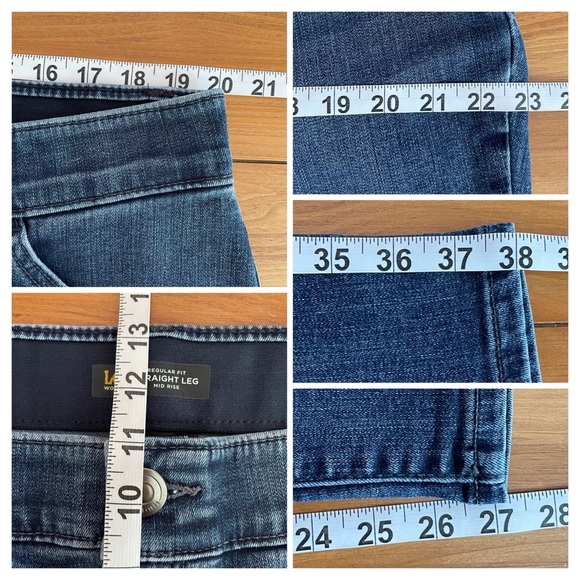 Lee Women’s Flex Motion Blue Jeans Regular Fit Straight Leg Mid-Rise 18W Petite - Picture 12 of 14